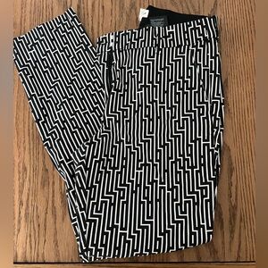 Black and White Geometric Pattern Pants